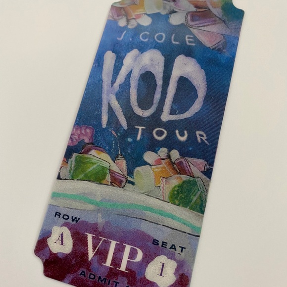 J. Cole - VIP Ticket Souvenir, “KOD” Tour 2018 - Picture 2 of 4